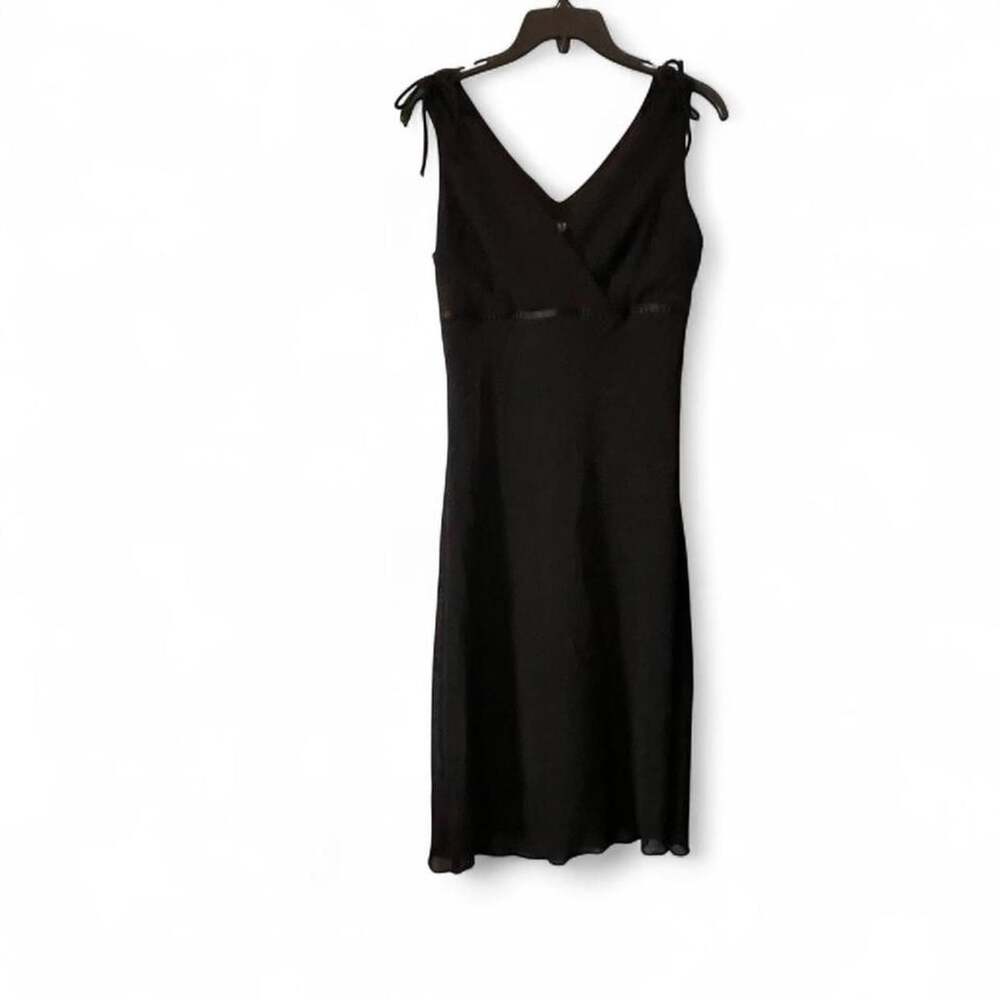 Joyce Leslie Y2K Goth Skater Core Black Midi Dress M Medium Baby Doll V Neck